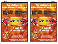 Heat Pax Mini/Hand Warmers - Air Activated Heating